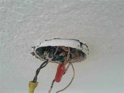 ceiling junction box wiring|replacing a ceiling electrical box.